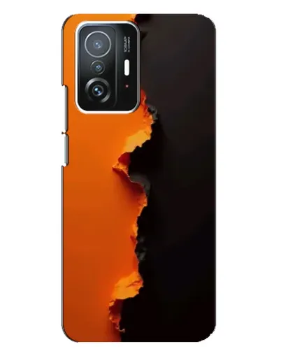 Чехол для Xiaomi 11T / 11T Pro с картинкой «Оранжевый разлом»