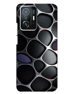 Чехол для Xiaomi 11T / 11T Pro с картинкой «Объемная темная решетка»