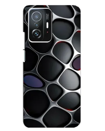 Чехол для Xiaomi 11T / 11T Pro с картинкой «Объемная темная решетка»