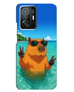 Чохол для Xiaomi 11T / 11T Pro з картинкою «Морська капібара» Чохол для Xiaomi 11T / 11T Pro з картинкою «Морська капібара»