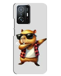 Чохол для Xiaomi 11T / 11T Pro з картинкою «Капібара репер даб» Чохол для Xiaomi 11T / 11T Pro з картинкою «Капібара репер даб»