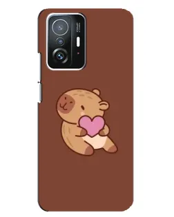 Чохол для Xiaomi 11T / 11T Pro з картинкою «Капібара з серцем» Чохол для Xiaomi 11T / 11T Pro з картинкою «Капібара з серцем»