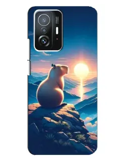 Чохол для Xiaomi 11T / 11T Pro з картинкою «Захід сонця з капібарою» Чохол для Xiaomi 11T / 11T Pro з картинкою «Захід сонця з капібарою»
