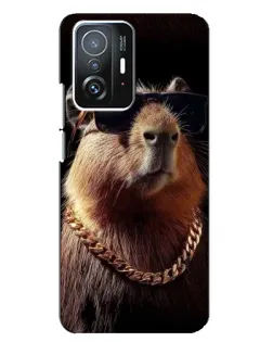 Чохол для Xiaomi 11T / 11T Pro з картинкою «Капібара золотий ланцюг» Чохол для Xiaomi 11T / 11T Pro з картинкою «Капібара золотий ланцюг»