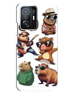 Чохол для Xiaomi 11T / 11T Pro з картинкою «Круті капібари музиканти» Чохол для Xiaomi 11T / 11T Pro з картинкою «Круті капібари музиканти»