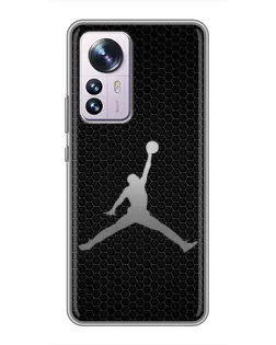Чехол для Xiaomi 12 / 12X с картинкой «Jordan Dark Carbon»