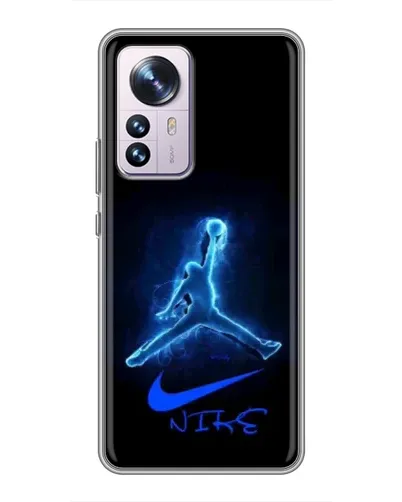 Чехол для Xiaomi 12 / 12X с картинкой «Jordan Neon Blue» Чехол для Xiaomi 12 / 12X с картинкой «Jordan Neon Blue»
