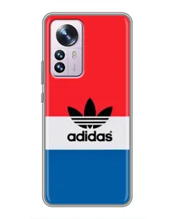 Чехол для Xiaomi 12 / 12X с картинкой «Ретро блоки Adidas»