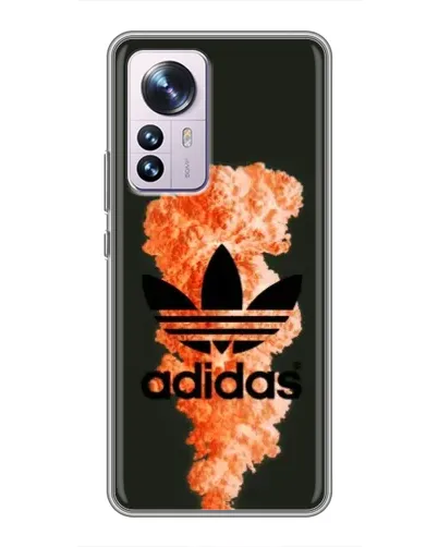 Чехол для Xiaomi 12 / 12X с картинкой «Оранжевый дым Adidas»