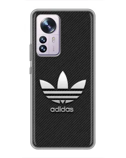 Чехол для Xiaomi 12 / 12X с картинкой «Adidas Карбоновая текстура»
