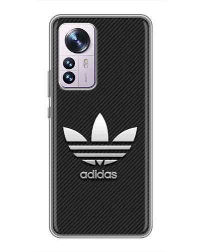 Чехол для Xiaomi 12 / 12X с картинкой «Adidas Карбоновая текстура»