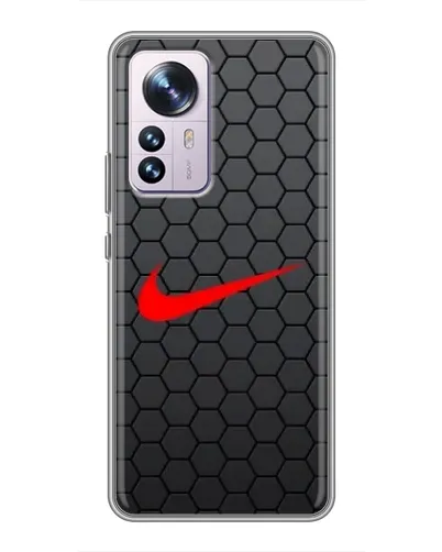 Чехол для Xiaomi 12 / 12X с картинкой «Nike — карбоновая сетка»