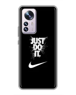 Чехол для Xiaomi 12 / 12X с картинкой «Текстовый принт Nike»
