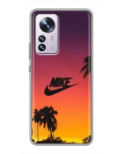 Чехол для Xiaomi 12 / 12X с картинкой «Nike на закате солнца»