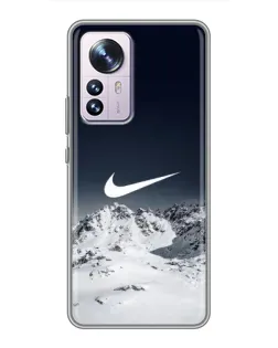 Чехол для Xiaomi 12 / 12X с картинкой «Nike — зимние горы»