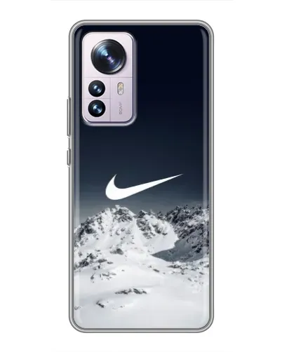 Чехол для Xiaomi 12 / 12X с картинкой «Nike — зимние горы»