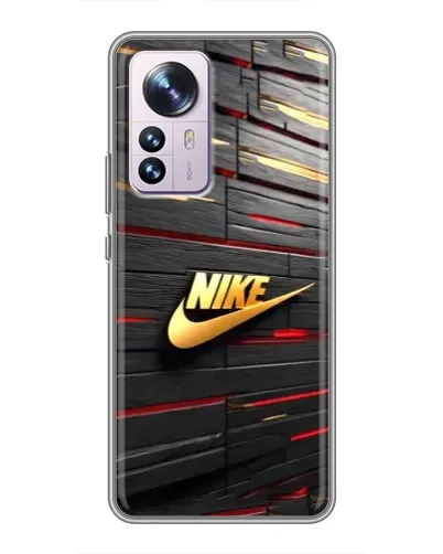 Чехол для Xiaomi 12 / 12X с картинкой «Золотой Nike на металле»