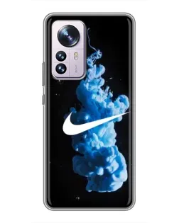 Чехол для Xiaomi 12 / 12X с картинкой «Nike и синий дым»