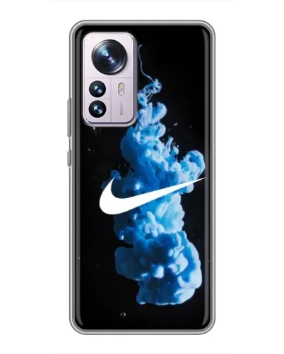 Чехол для Xiaomi 12 / 12X с картинкой «Nike и синий дым»
