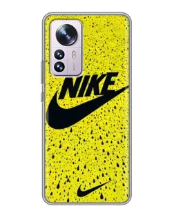 Чехол для Xiaomi 12 / 12X с картинкой «Желтый текстурный Nike»