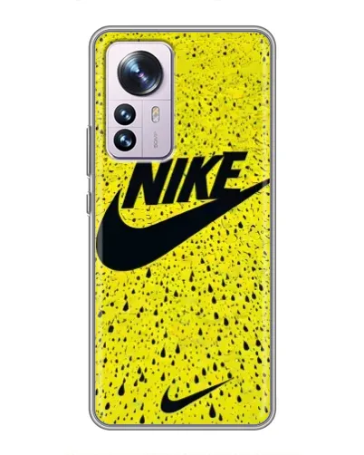 Чехол для Xiaomi 12 / 12X с картинкой «Желтый текстурный Nike»