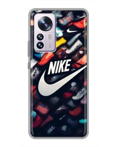 Чехол для Xiaomi 12 / 12X с картинкой «Коллекция кроссовок Nike»