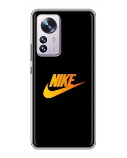 Чехол для Xiaomi 12 / 12X с картинкой «Золотой логотип Nike»
