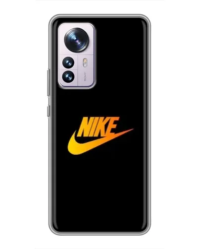 Чехол для Xiaomi 12 / 12X с картинкой «Золотой логотип Nike»