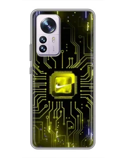 Чехол для Xiaomi 12 / 12X с картинкой «Nike — золотая искра»