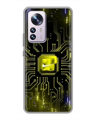Чехол для Xiaomi 12 / 12X с картинкой «Nike — золотая искра»