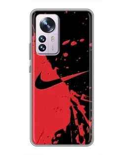 Чохол для Xiaomi 12 / 12X з картинкою «Червоні бризки Nike» Чохол для Xiaomi 12 / 12X з картинкою «Червоні бризки Nike»