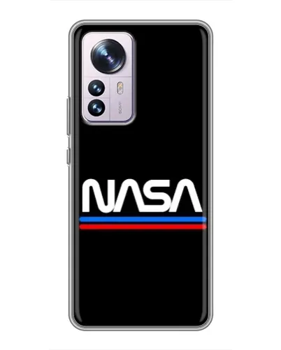 Чехол для Xiaomi 12 / 12X с картинкой «NASA — классика Red Blue» Чехол для Xiaomi 12 / 12X с картинкой «NASA — классика Red Blue»