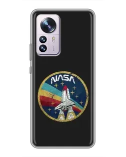 Чехол для Xiaomi 12 / 12X с картинкой «NASA — эмблема миссии»