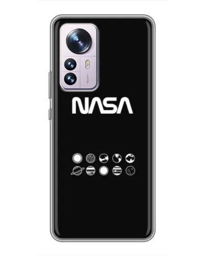 Чехол для Xiaomi 12 / 12X с картинкой «NASA — технический принт» Чехол для Xiaomi 12 / 12X с картинкой «NASA — технический принт»