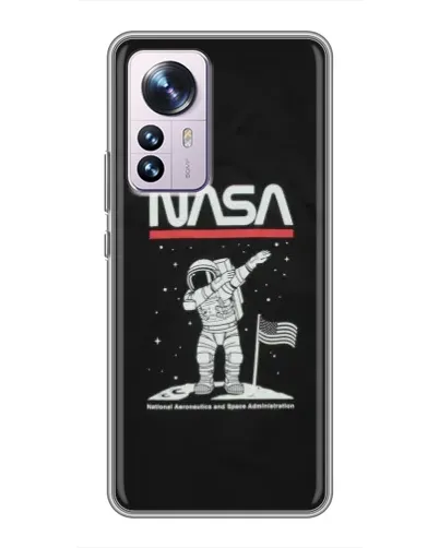 Чехол для Xiaomi 12 / 12X с картинкой «NASA — шагаем по Луне» Чехол для Xiaomi 12 / 12X с картинкой «NASA — шагаем по Луне»