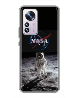 Чехол для Xiaomi 12 / 12X с картинкой «Астронавт на Луне»