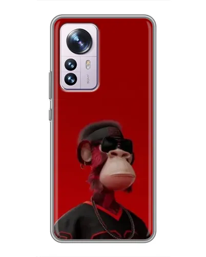 Чехол для Xiaomi 12 / 12X с картинкой «Bored Ape в красном» Чехол для Xiaomi 12 / 12X с картинкой «Bored Ape в красном»