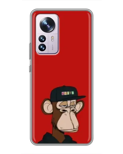 Чехол для Xiaomi 12 / 12X с картинкой «Bored Ape — красный фон» Чехол для Xiaomi 12 / 12X с картинкой «Bored Ape — красный фон»
