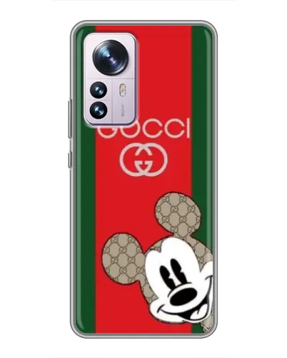 Чехол для Xiaomi 12 / 12X с картинкой «Gucci — полосы и Микки» Чехол для Xiaomi 12 / 12X с картинкой «Gucci — полосы и Микки»