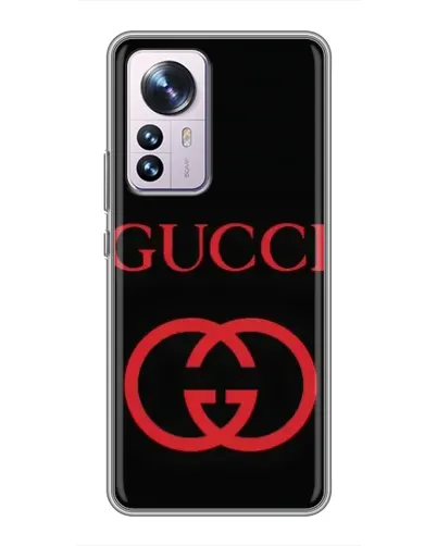 Чехол для Xiaomi 12 / 12X с картинкой «Gucci — красный логотип» Чехол для Xiaomi 12 / 12X с картинкой «Gucci — красный логотип»
