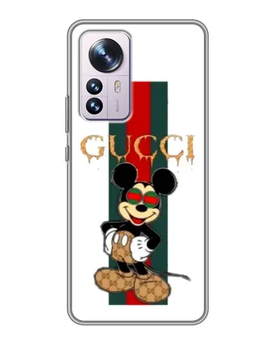 Чехол для Xiaomi 12 / 12X с картинкой «Микки Маус Gucci — полосы» Чехол для Xiaomi 12 / 12X с картинкой «Микки Маус Gucci — полосы»