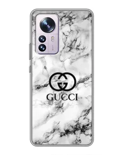Чехол для Xiaomi 12 / 12X с картинкой «Gucci — мраморный шик»