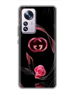 Чехол для Xiaomi 12 / 12X с картинкой «Gucci — неоновая роза»