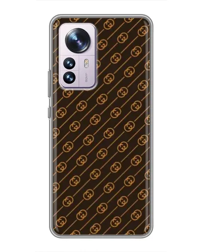 Чехол для Xiaomi 12 / 12X с картинкой «Gucci — золотые диагонали» Чехол для Xiaomi 12 / 12X с картинкой «Gucci — золотые диагонали»