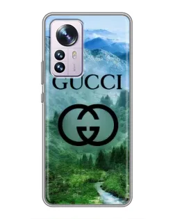 Чехол для Xiaomi 12 / 12X с картинкой «Gucci — горный пейзаж»
