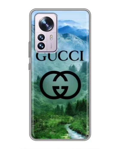 Чехол для Xiaomi 12 / 12X с картинкой «Gucci — горный пейзаж» Чехол для Xiaomi 12 / 12X с картинкой «Gucci — горный пейзаж»