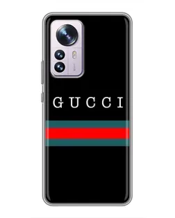 Чехол для Xiaomi 12 / 12X с картинкой «Gucci — красный пояс»