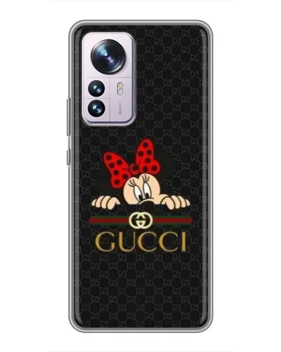 Чехол для Xiaomi 12 / 12X с картинкой «Минни Маус Gucci — черный» Чехол для Xiaomi 12 / 12X с картинкой «Минни Маус Gucci — черный»