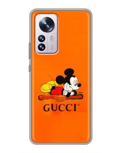 Чехол для Xiaomi 12 / 12X с картинкой «Микки Маус Gucci — оранж»