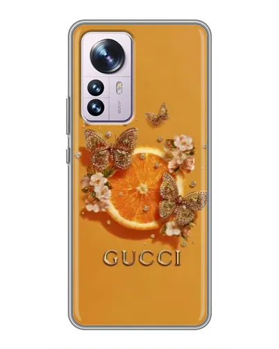 Чехол для Xiaomi 12 / 12X с картинкой «Gucci — золотые бабочки» Чехол для Xiaomi 12 / 12X с картинкой «Gucci — золотые бабочки»